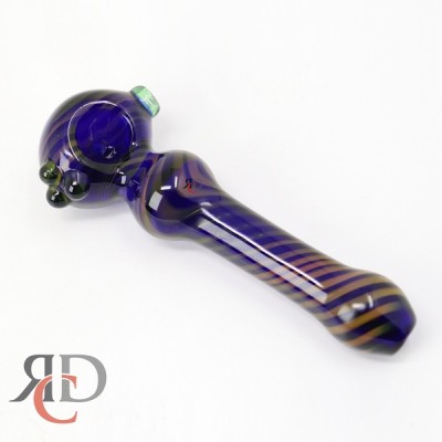 GLASS PIPE BLUE TUBE WIG WAG ART DELUX GP7582 1CT